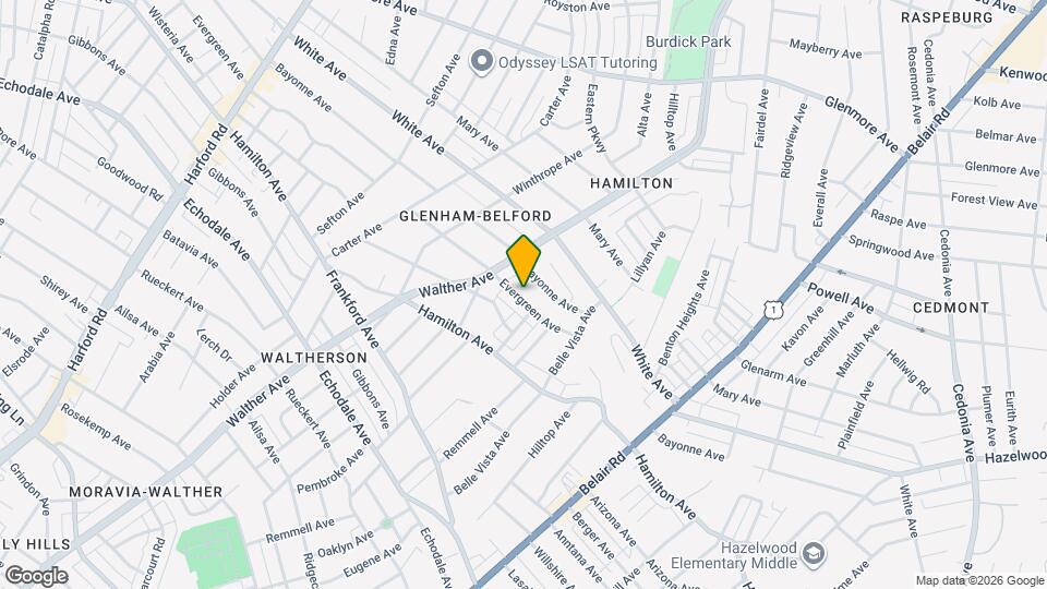 3718 Evergreen Ave Map and Location Details