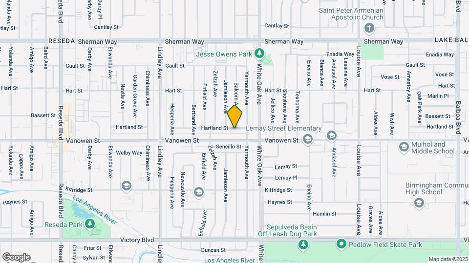 17800 Hartland St Map and Location Details
