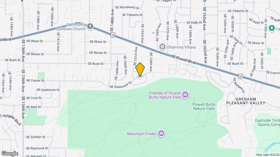 15136 SE Gladstone Dr Map and Location Details