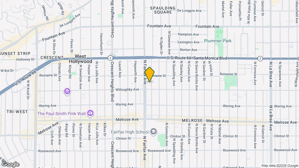 919 N Orange Grove Ave, Unit 6 Map and Location Details