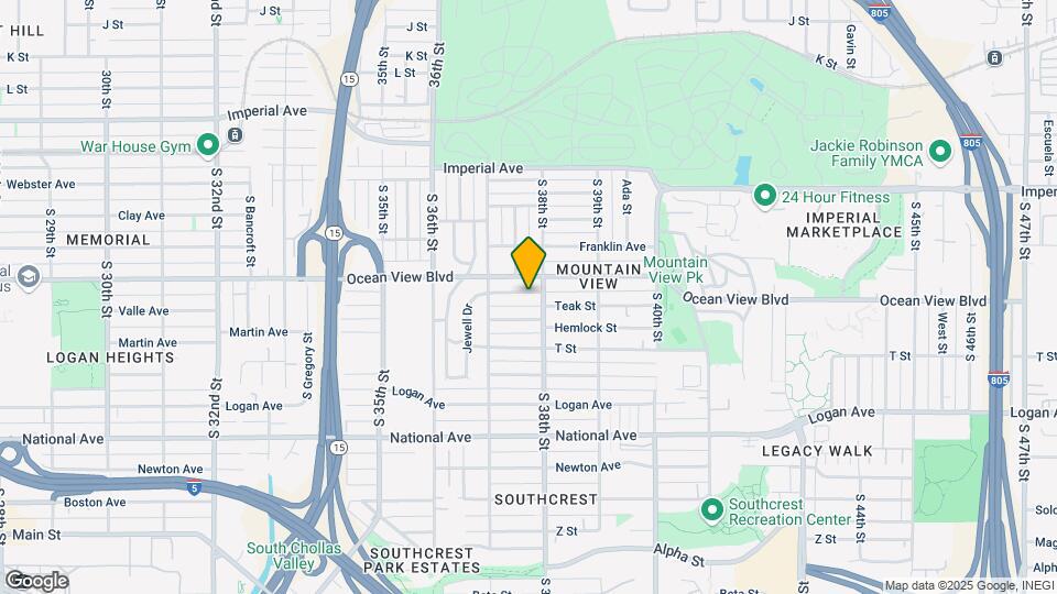 3775 Teak St Map and Location Details