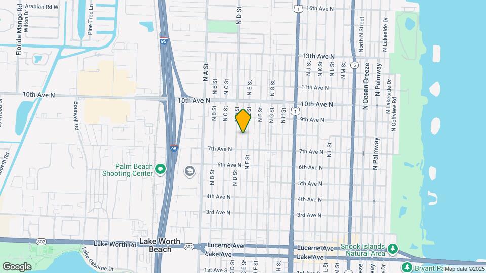 725 N E St Map and Location Details