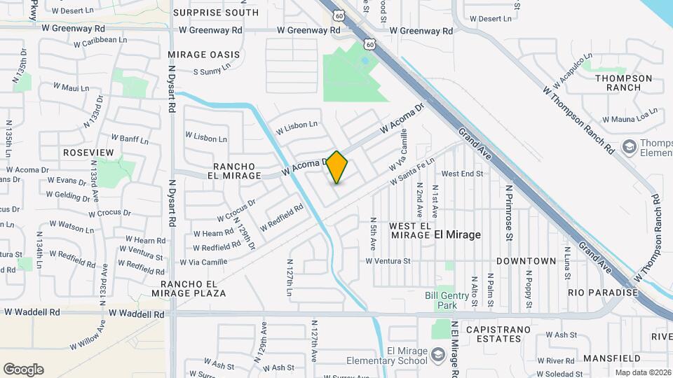 12537 W Redfield Rd Map and Location Details