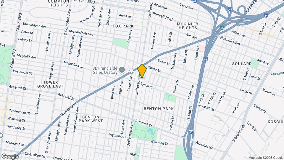 2720 S Jefferson Ave Map and Location Details