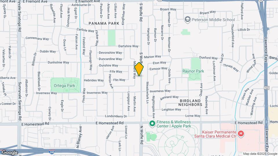 1559 S Wolfe Rd Map and Location Details