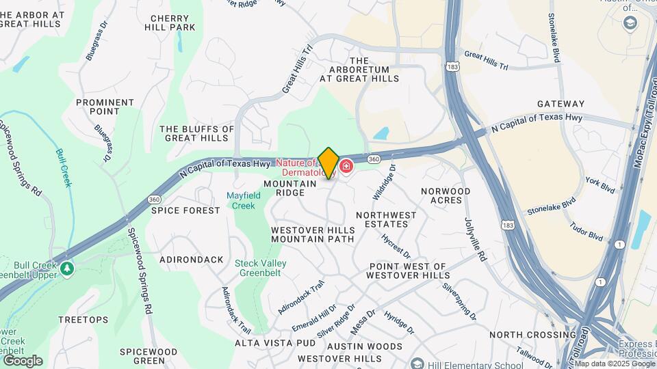 9000 Mountain Ridge Dr Map and Location Details