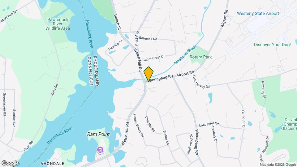 208 Winnapaug Rd Map and Location Details