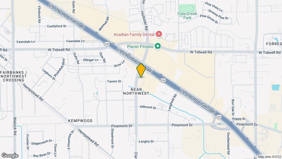 Furnished Studio-Houston Northwest - Hwy. Map and Location Details