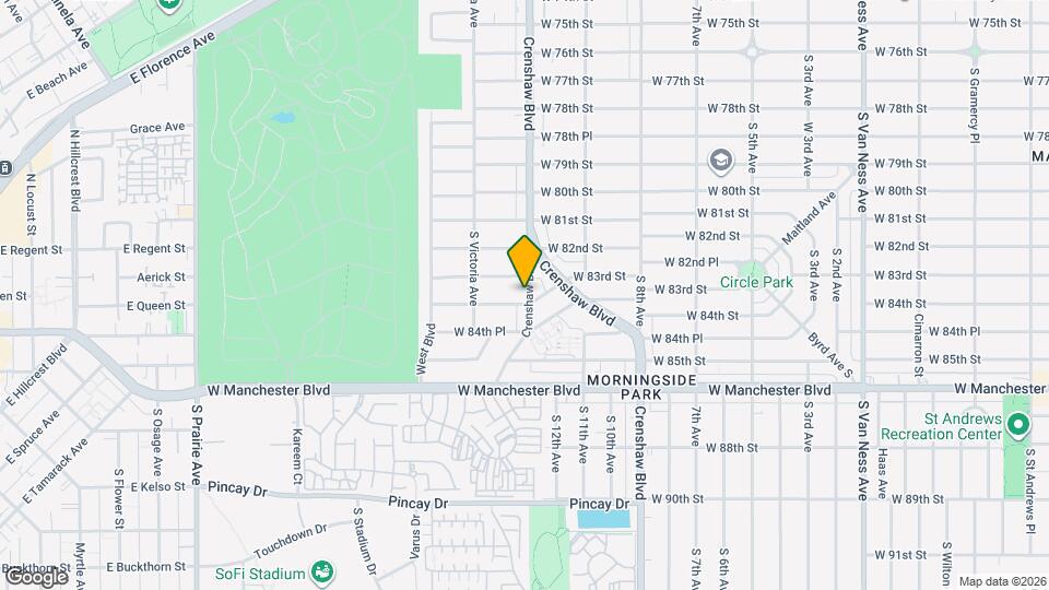 8261 Crenshaw Dr Map and Location Details
