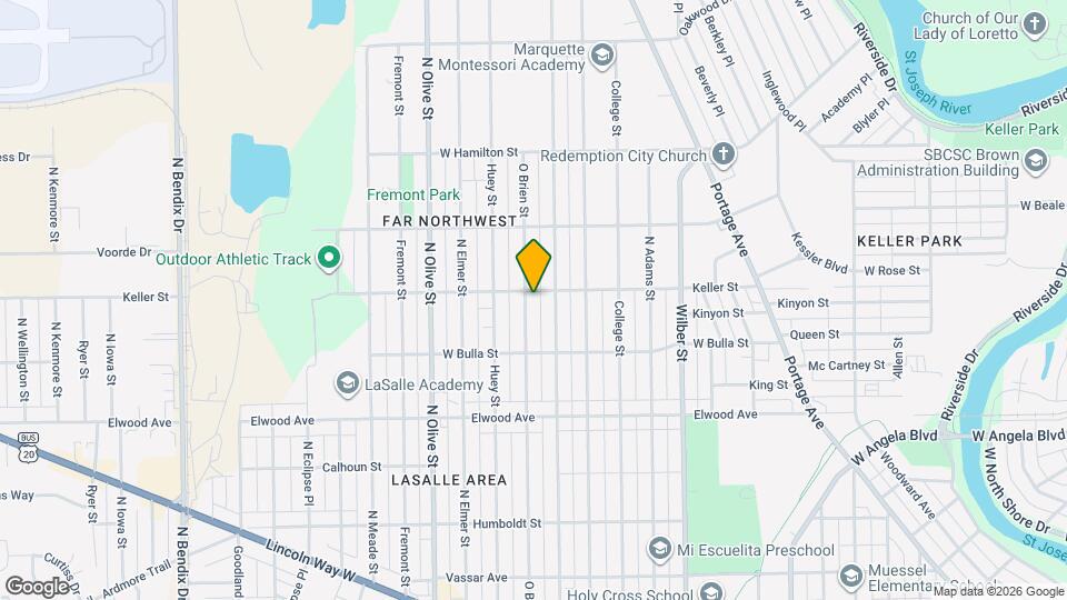 1654 O Brien St Map and Location Details