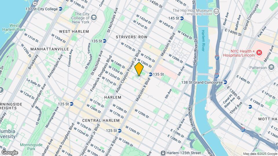 114 W 134th St Map and Location Details