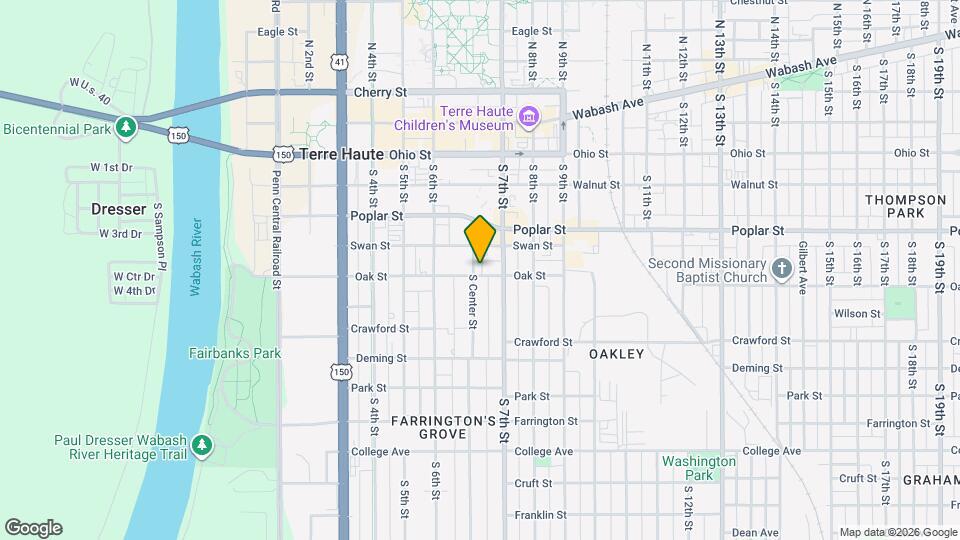 654 Oak St, Unit Apt C Map and Location Details