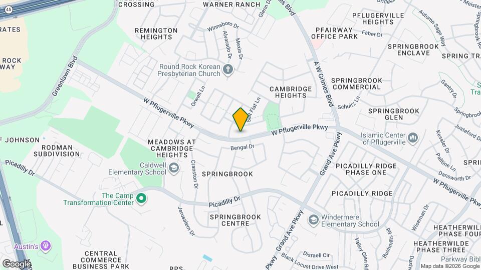 1628 W Pflugerville Pkwy Map and Location Details