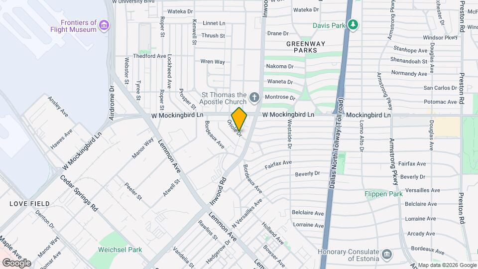 6357 Oriole Dr Map and Location Details