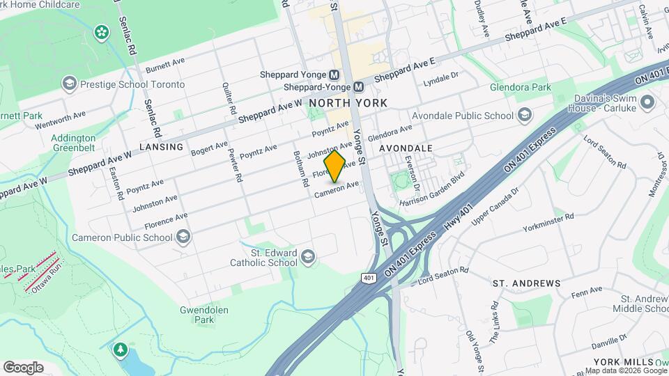 40 Cameron Ave Map and Location Details