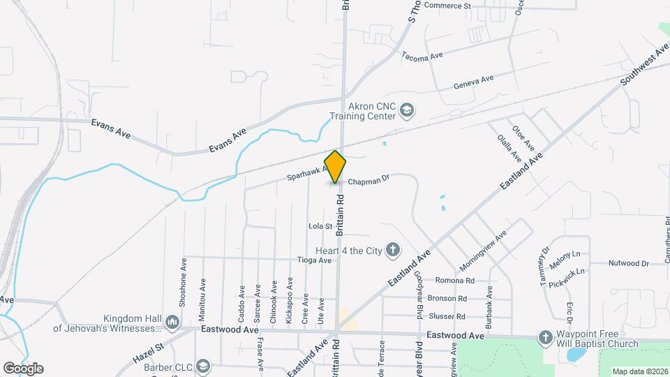 1044 Brittain Rd Mapa y Detalles de la Ubicación