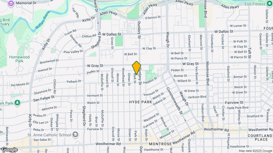 1601 Park St Map and Location Details