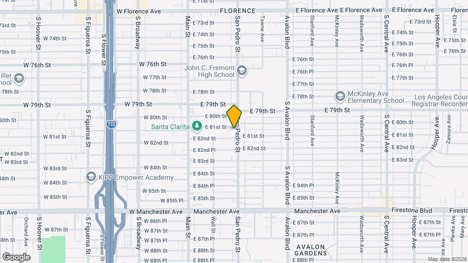 8115 S San Pedro St Mapa y Detalles de la Ubicación