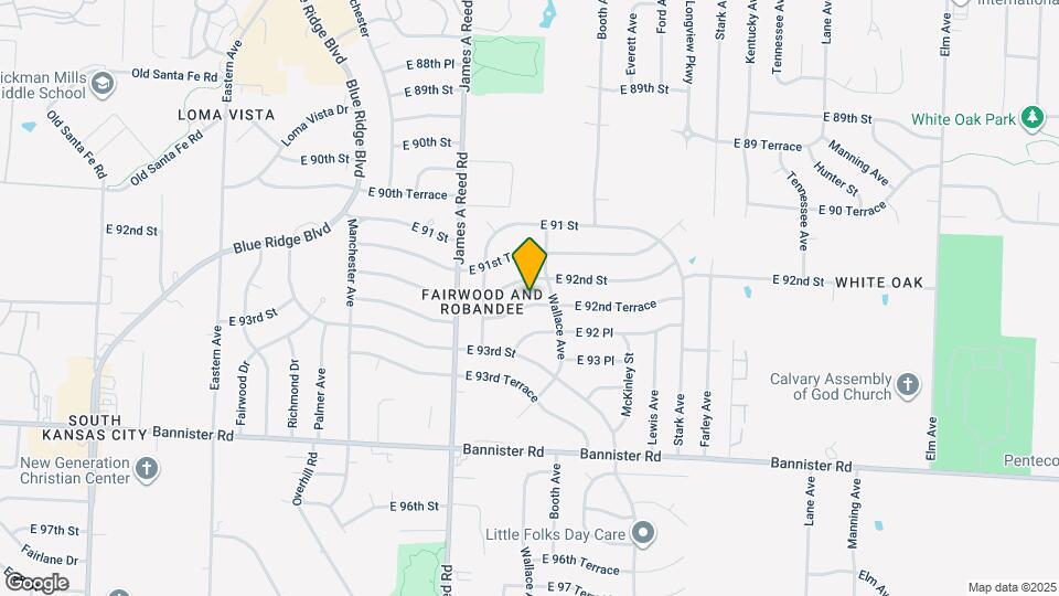 8402 E 92nd Terrace Map and Location Details