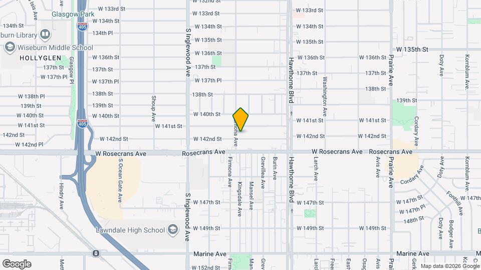 4587 W 142nd St Map and Location Details