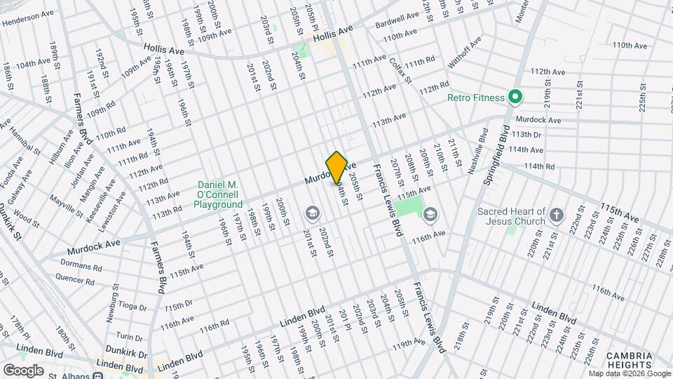 114-30 204th St Map and Location Details