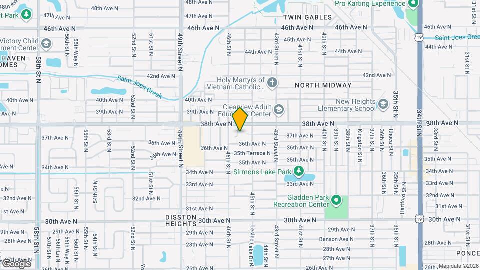 3693 45th Way N Map and Location Details