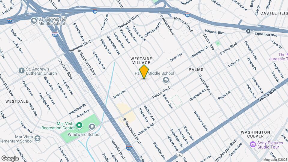 3405 Veteran Ave Mapa y Detalles de la Ubicación