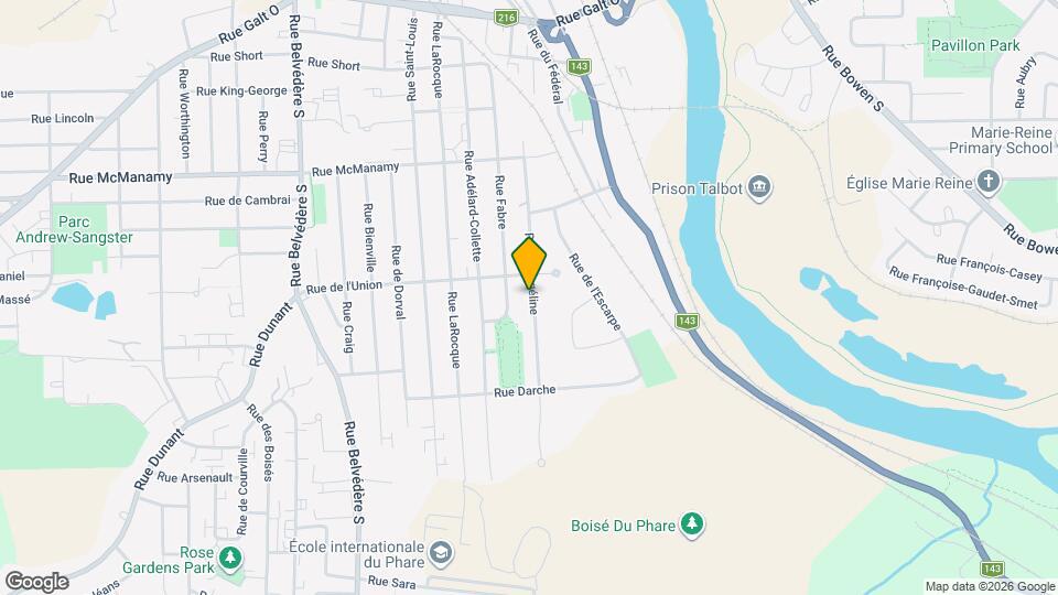 1345 Évangéline Rue Map and Location Details