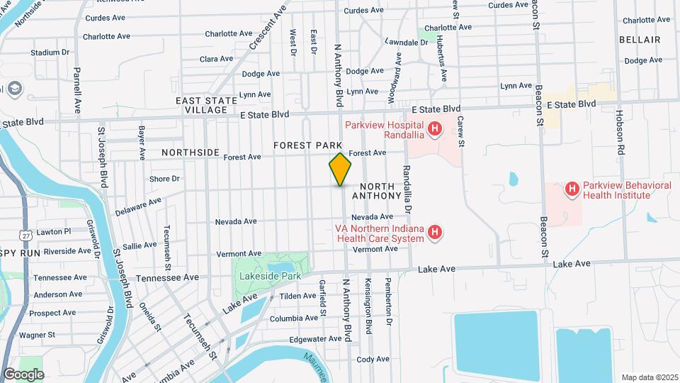 1841 N Anthony Blvd Map and Location Details