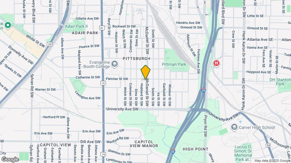 1075 McDaniel St SW Map and Location Details