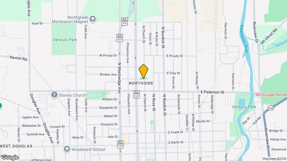 1335 N Church St, Unit #2 Map and Location Details