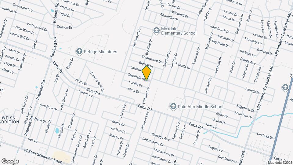 2602 Edgefield St Map and Location Details