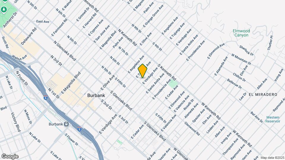 611 E Verdugo Ave Mapa y Detalles de la Ubicación