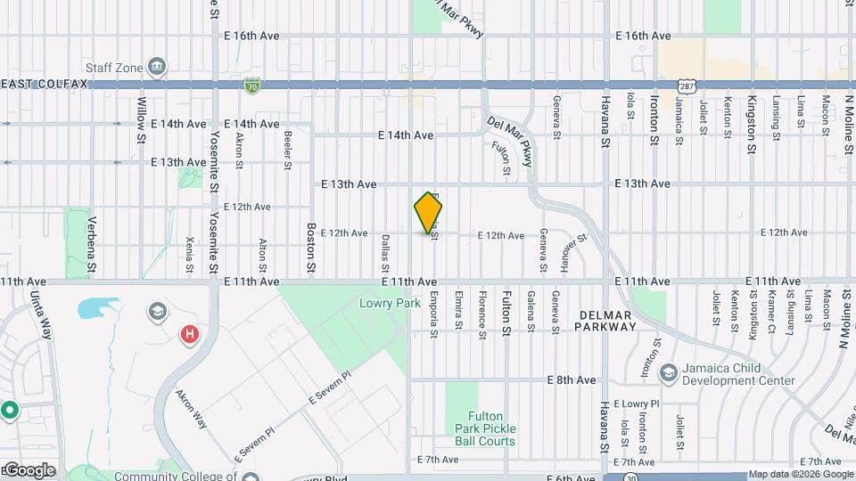 1187 Emporia St Map and Location Details