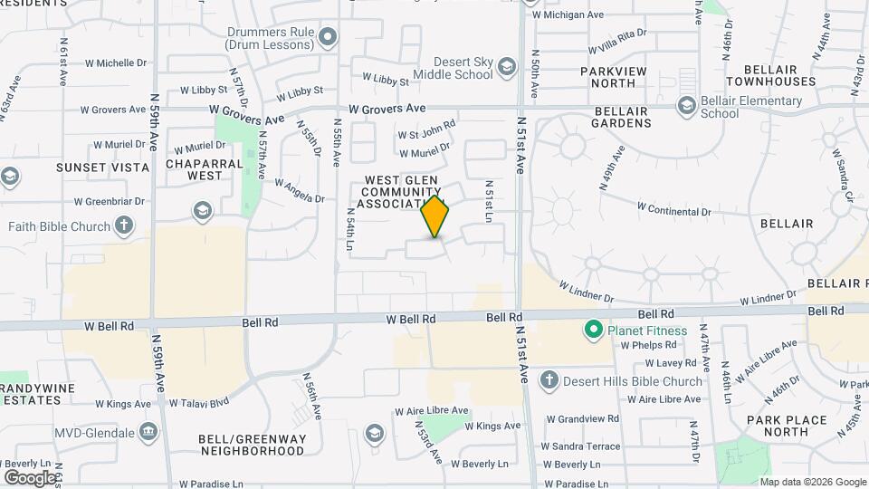 5307 W Campo Bello Dr Mapa y Detalles de la Ubicación