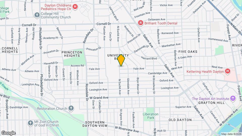 1402 N Euclid Ave Map and Location Details