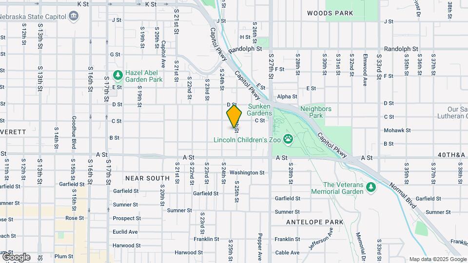 1233 S 25th St Mapa y Detalles de la Ubicación