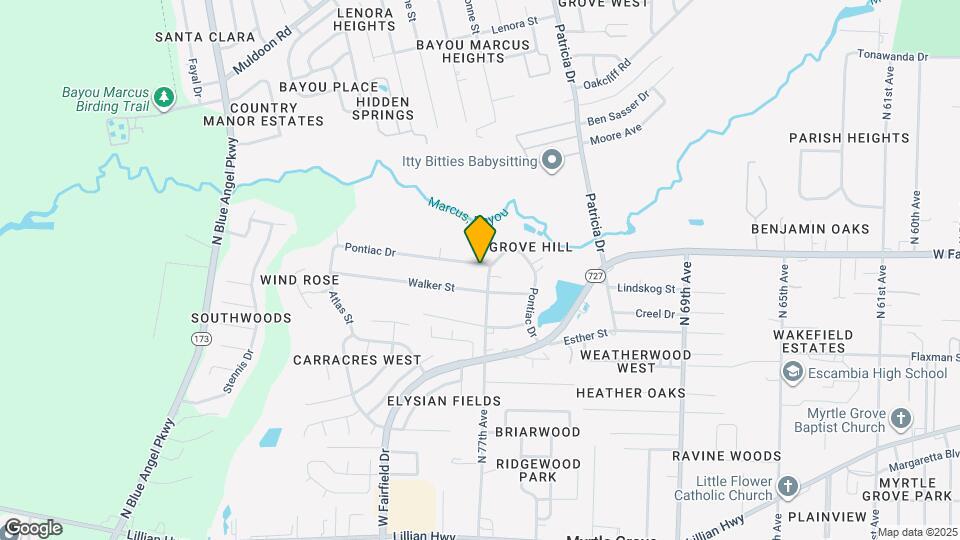 7701 Pontiac Dr Map and Location Details