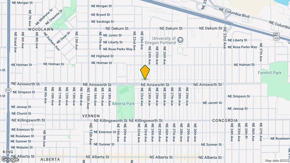 2317 NE Ainsworth St Map and Location Details