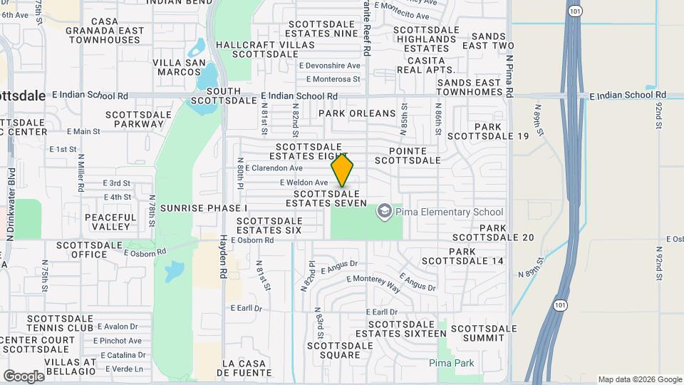 8326 E Columbus Ave Map and Location Details