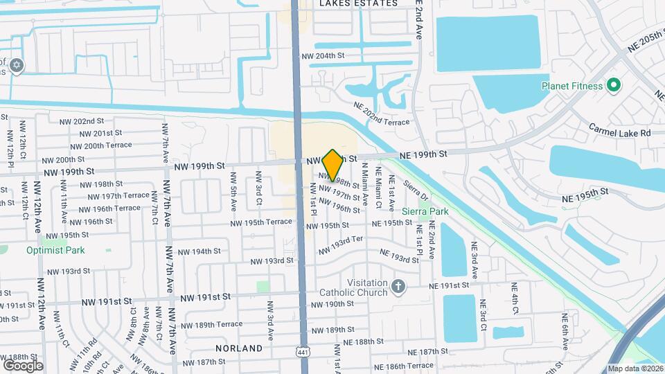 125 NW 197th St Map and Location Details