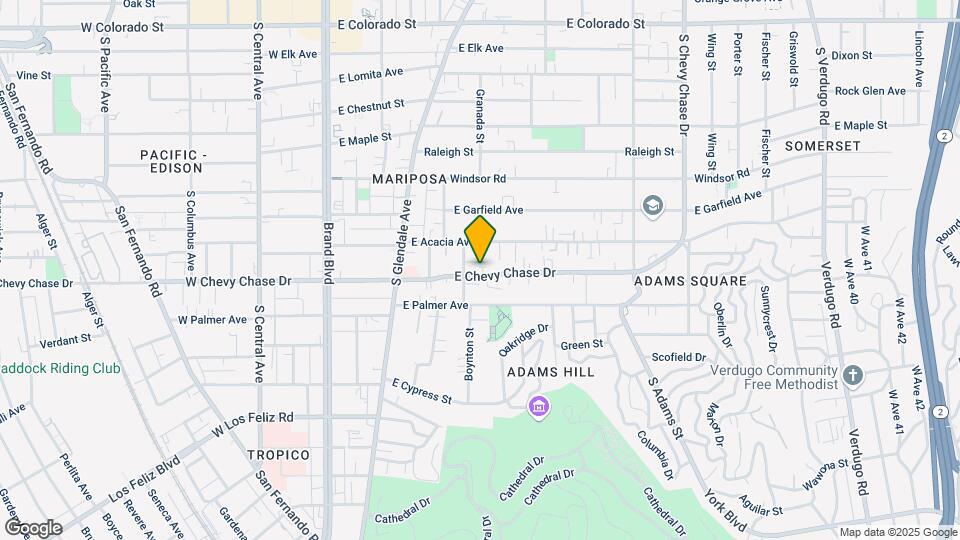 533 E Chevy Chase Dr Mapa y Detalles de la Ubicación