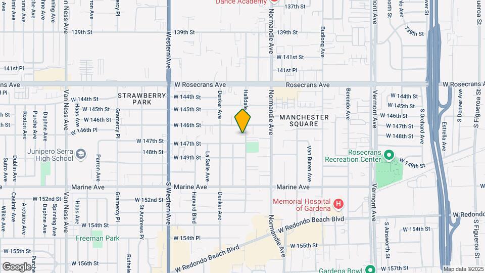 14629 Halldale Ave Map and Location Details