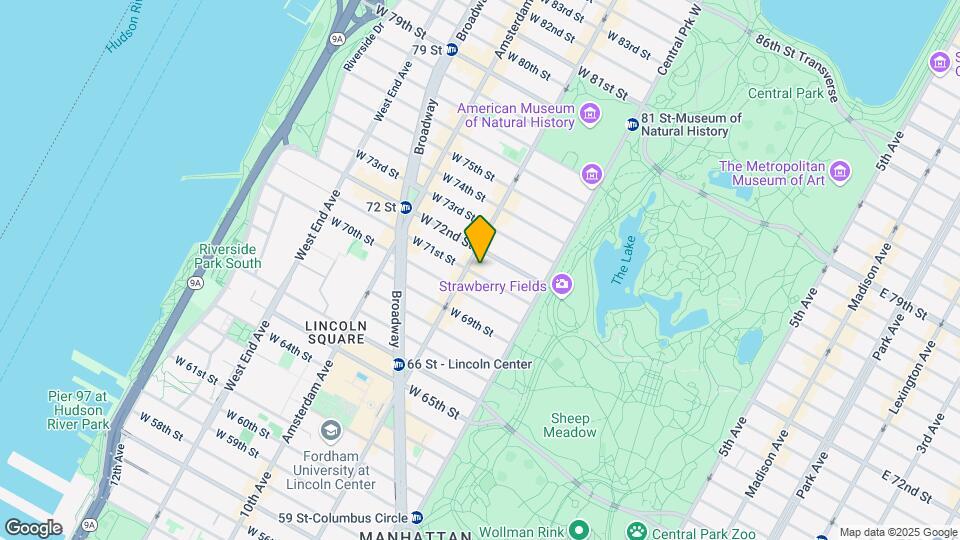 67 W 71st St Mapa y Detalles de la Ubicación