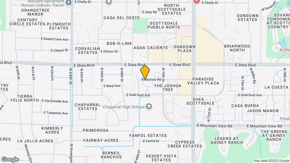 6885 E Cochise Rd Map and Location Details