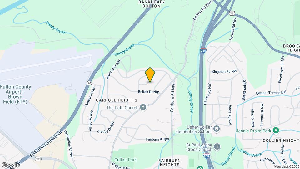829 Sandy Creek Dr NW Map and Location Details