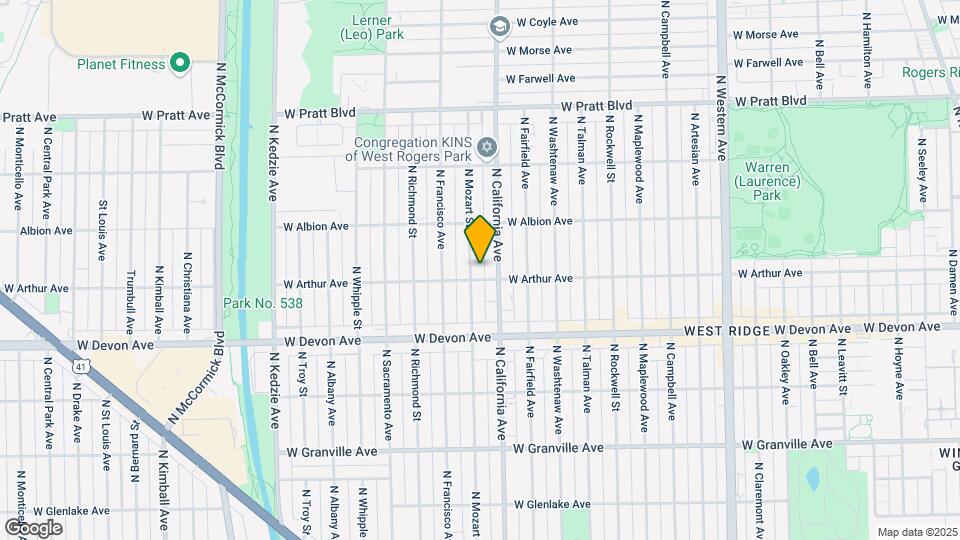 2816 W Arthur Ave Map and Location Details