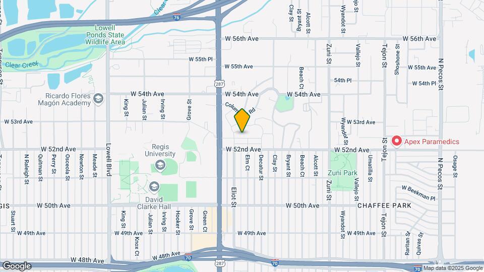 2869 W Parkside Pl Map and Location Details