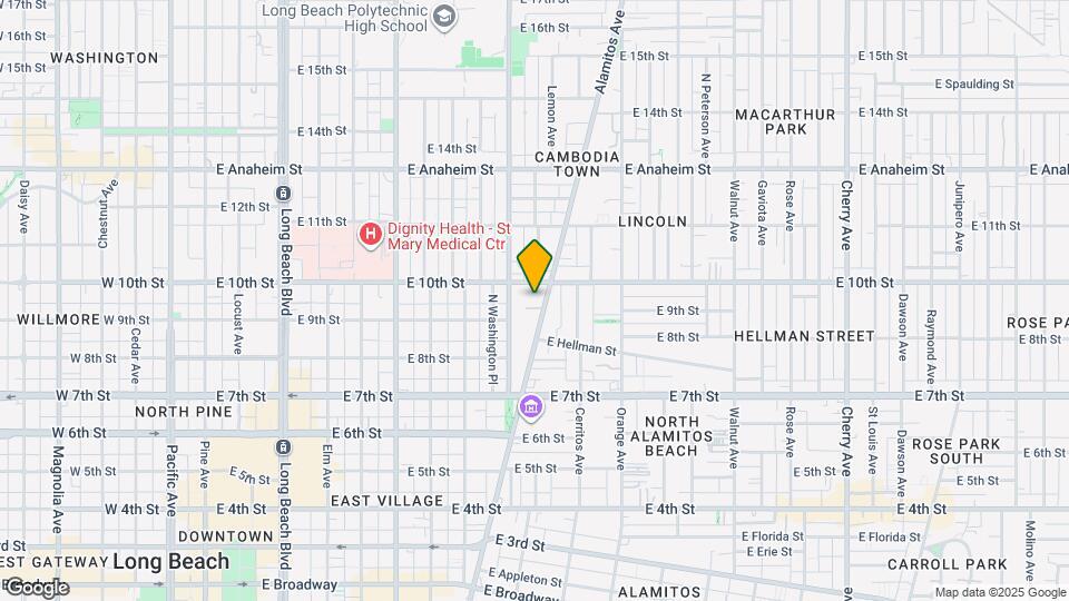 933 Alamitos Ave Map and Location Details