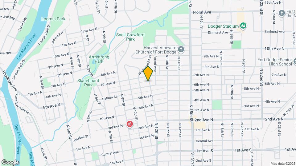 610 N 12th St Map and Location Details